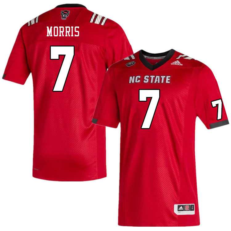 Men #7 MJ Morris North Carolina State Wolfpacks College Football Jerseys Stitched-Red